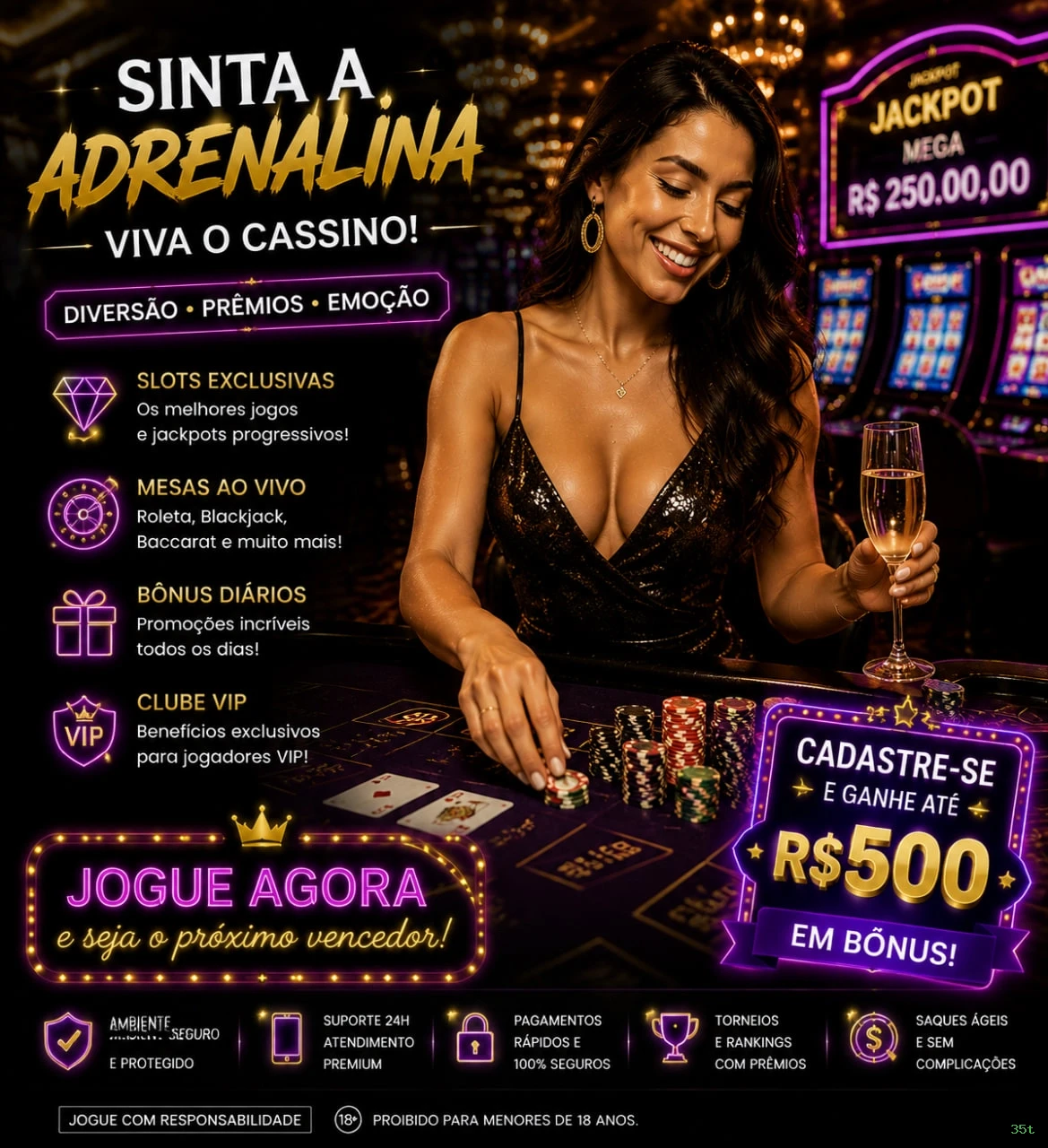 Slots online da 35t com jackpots progressivos